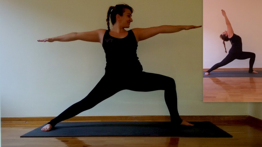 virabhadrasana 1 i 2