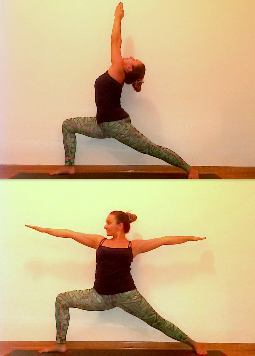 virabhadrasana 1 i 2